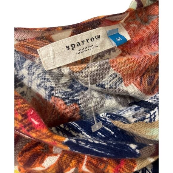 Anthropologie asymmetrical sweater by Spartiw floral print sz Medium - Picture 4 of 4